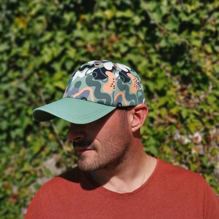 Green | Abstract Army Hat - Nubian Lane Hat Co.