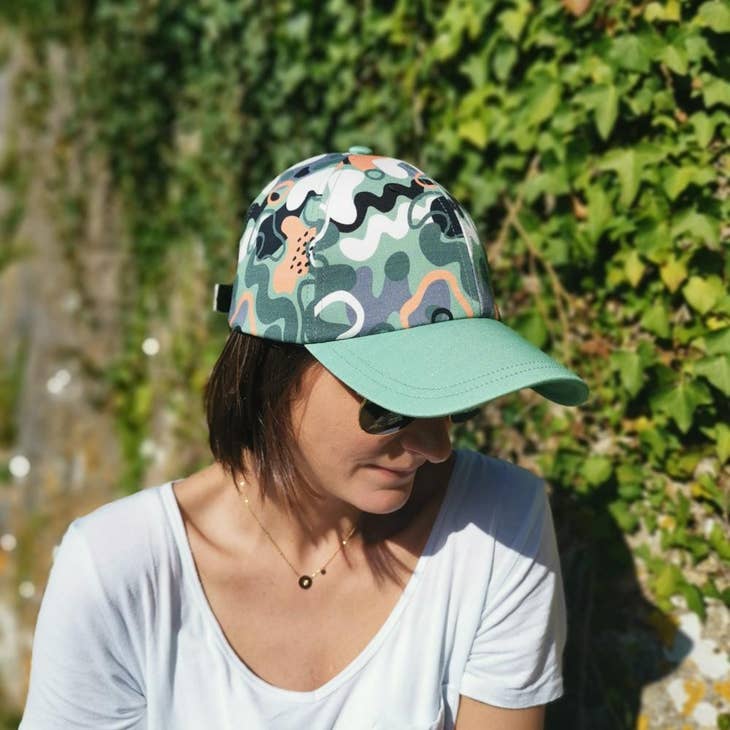 Green | Abstract Army Hat - Nubian Lane Hat Co.