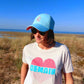 Green and Pink Cap | 100% Recycled Material - Nubian Lane Hat Co.