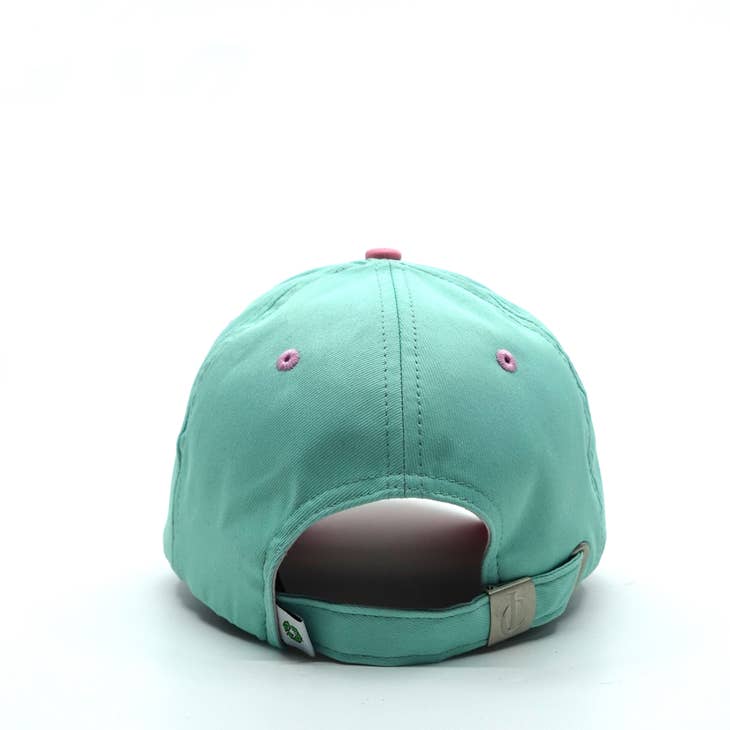 Green and Pink Cap | 100% Recycled Material - Nubian Lane Hat Co.