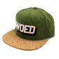 Green Snapback | Hemp Fabric | Cork Brim | TORUS - Nubian Lane Hat Co.