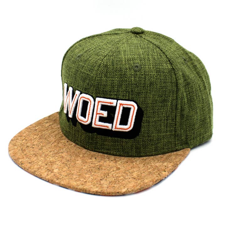 Green Snapback | Hemp Fabric | Cork Brim | TORUS - Nubian Lane Hat Co.