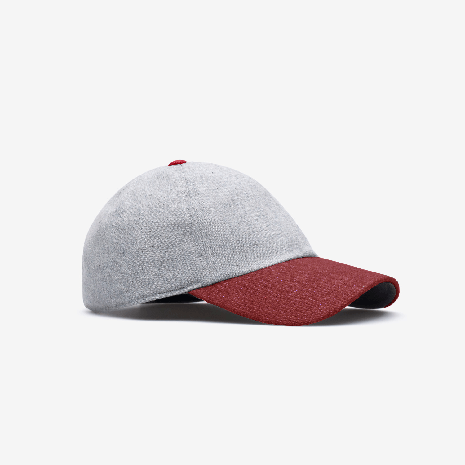 Grey & Burgundy Hat | Hemp and Ramie - Nubian Lane Hat Co.