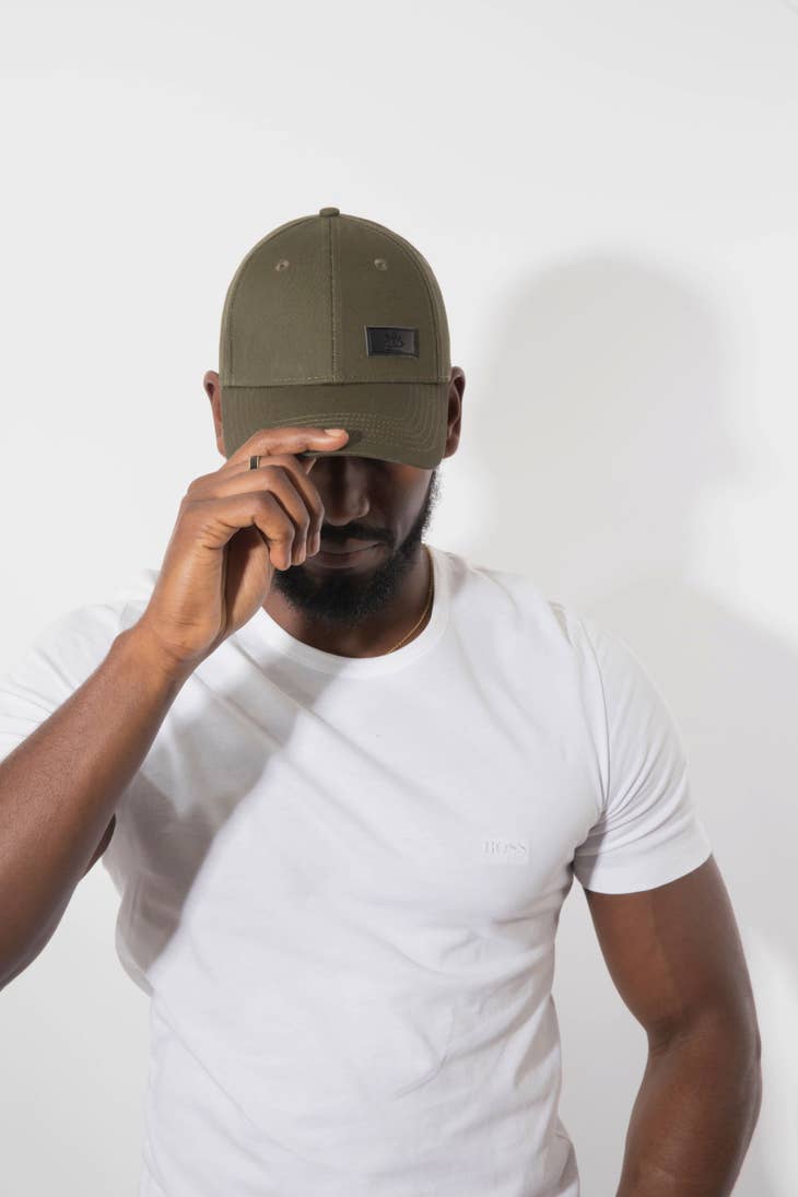 Khaki Satin Lined Full Baseball Cap - Nubian Lane Hat Co.