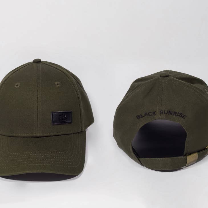 Khaki Satin Lined Full Baseball Cap - Nubian Lane Hat Co.