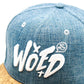 Light Blue Snapback | Hemp and Cotton Blend | Cork Brim | Lei Melendres Art - Nubian Lane Hat Co.