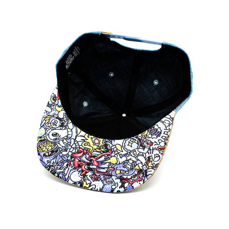 Light Blue Snapback | Hemp and Cotton Blend | Cork Brim | Lei Melendres Art - Nubian Lane Hat Co.