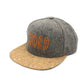 Light Grey Snapback | Hemp | Cork Brim | Cinco De Mayo - Nubian Lane Hat Co.