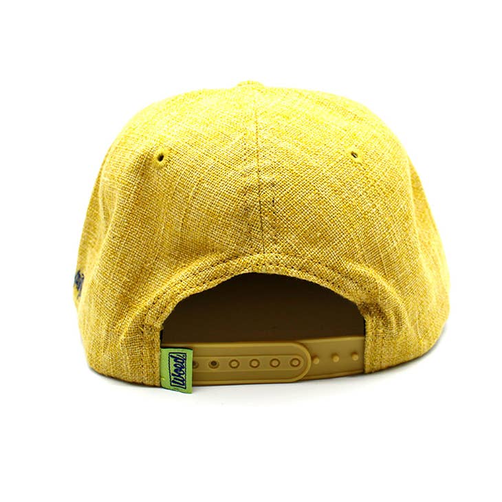 Mustard Yellow Snapback | Hemp | Cork Brim | Ilustronauta - Nubian Lane Hat Co.