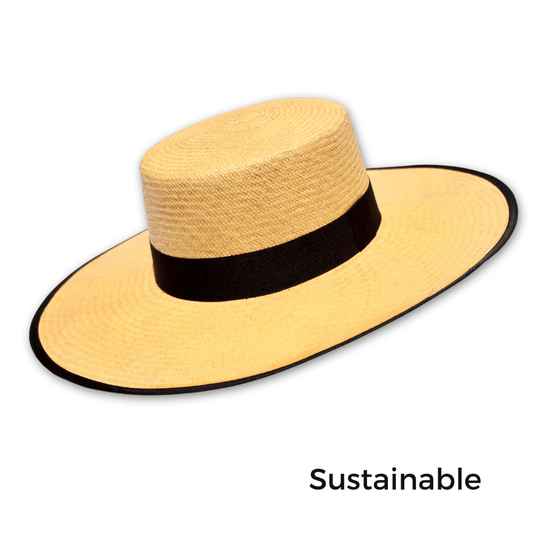 Polo Style Summer Panama Hat for Women - Nubian Lane Hat Co.