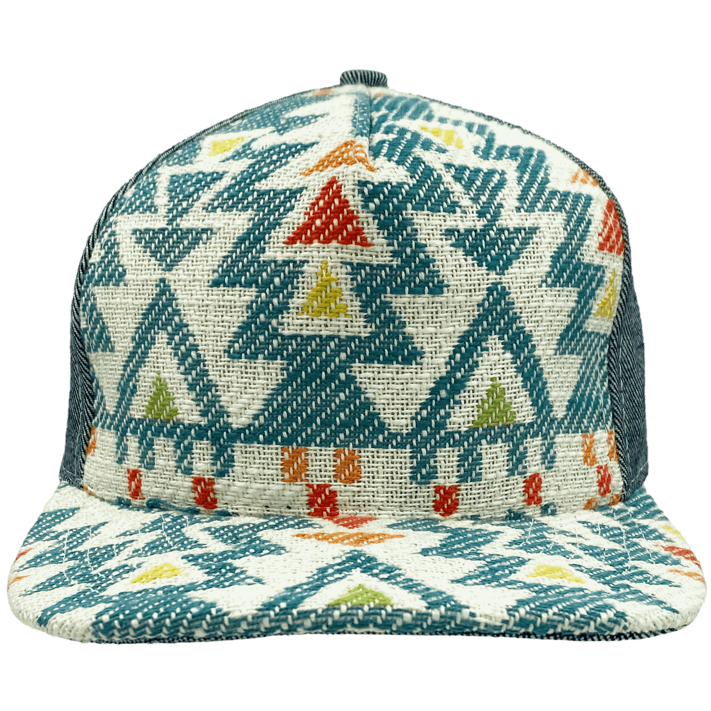 Primo Ball Cap | Light Multi Geo Denim - Nubian Lane Hat Co.
