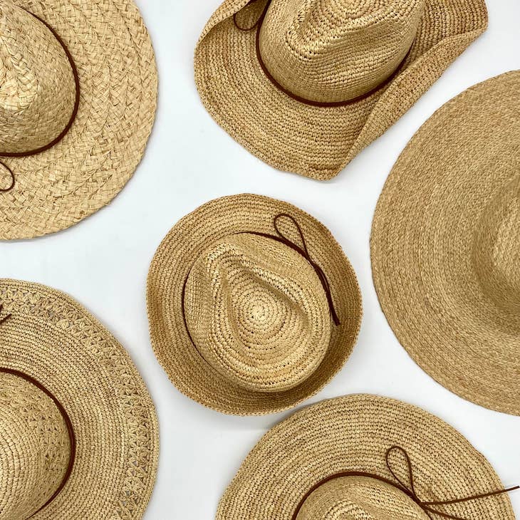 Sonora | Raffia Fedora Hat - Nubian Lane Hat Co.