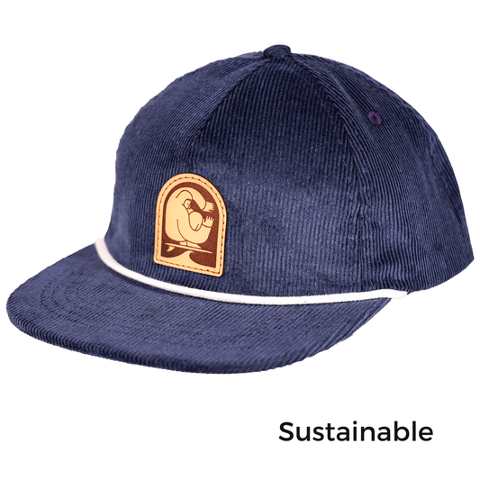 Surfer Plastic Free Strapback | Blue | Hemp - Nubian Lane Hat Co.