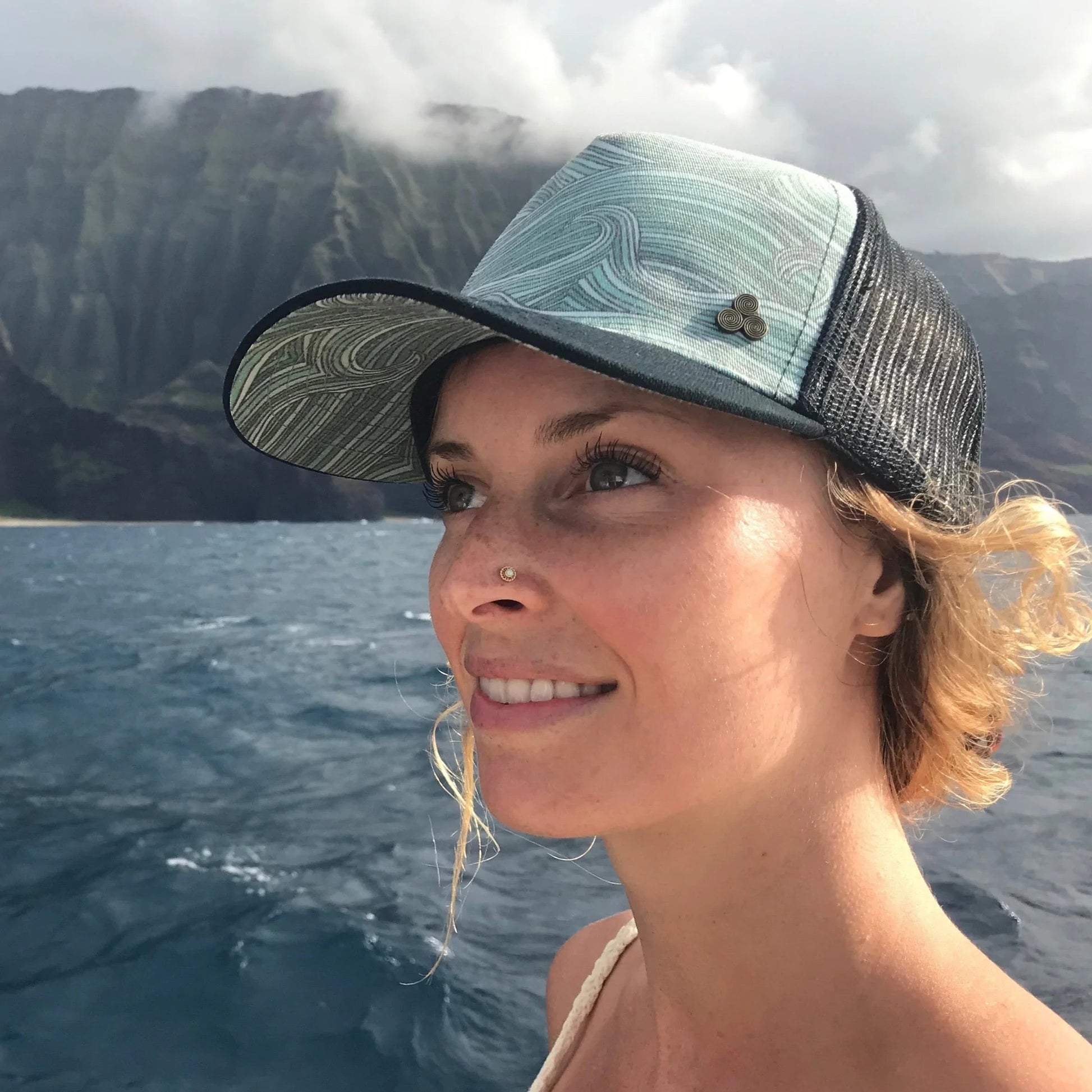 Waves Trucker Hat - Nubian Lane Hat Co.