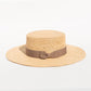 Wide Brim Playa - Beige Crochet Style Straw Hat - Nubian Lane Hat Co.