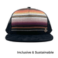Zuma Trucker Hat - Striped Maroon - Nubian Lane Hat Co.